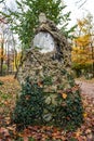 View of famous Old North Cemetery of Munich, Germany with historic gravestones