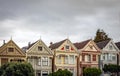View of the famous Painted Ladies in Alamo Square in San Francisco Royalty Free Stock Photo