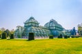View of the famous palmenhaus within the grounds of the schonbrunn palace in Vienna, Austria....IMAGE Royalty Free Stock Photo