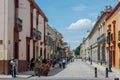 View of famous pedestrian street. Oaxaca, Mexico Royalty Free Stock Photo