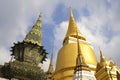 View of famous religion temple wat phra prakaew grand palace in Bangkok Thailand Royalty Free Stock Photo