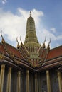 View of famous religion temple wat phra prakaew grand palace in Bangkok Thailand