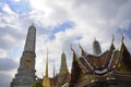 View of famous religion temple wat phra prakaew grand palace in Bangkok Thailand