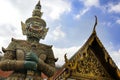 View of famous religion temple wat phra prakaew grand palace in Bangkok Thailand