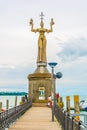 View of famous revolving statue situated in the port of Konstanz, bodensee, Germany....IMAGE