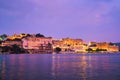 Udaipur City Palace in the evening view. Udaipur, India Royalty Free Stock Photo