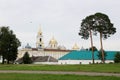 View of famous russian orthodox Nilov monastery on Stolobny island in lake Seliger, Ostashkov, Russia Royalty Free Stock Photo