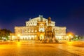 Dresden at Night, Germany Royalty Free Stock Photo