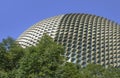 View of the famous and stunning Singaporean Opera theater, a building with an amazing futuristic design located in Marina Bay Royalty Free Stock Photo