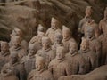 View of the famous Terracotta Army, China, Mausoleum of the First Qin Emperor Royalty Free Stock Photo