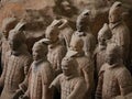 View of the famous Terracotta Army, China, Mausoleum of the First Qin Emperor Royalty Free Stock Photo