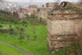 View of the famous Theodosian Walls of Constantinople