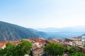 View from famous town of Delphi down to coast Royalty Free Stock Photo