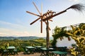 View from famous wine street in south styria, Austria on tuscany like vineyard hills Royalty Free Stock Photo