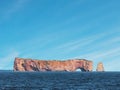 View on the famus Perce rock, Gaspesie, Quebec, Canada Royalty Free Stock Photo