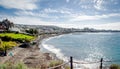 View of the Fanabe beach in Costa Adeje Royalty Free Stock Photo