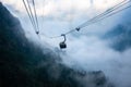 View from Fansipan Cable Car during the rain