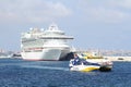 View of fantastic cruiseship Ventura docked in Alicante. Royalty Free Stock Photo