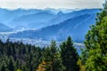 View of a fantastic mountain landscape in the blue haze 3