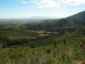 View on farm lands from Drakenstein Mountains Royalty Free Stock Photo