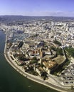 Aerial shot of Faro in Portugal