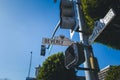 View of the fashionable street Rodeo Drive in Beverly Hills in Los Angeles, California Royalty Free Stock Photo