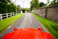 View from a fast-moving Citroen 2CV Royalty Free Stock Photo