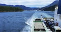 View from Ferry, South to North Island, New Zealand