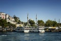 View of ferryboats and Uskudar pier