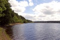 View of Fewston Reservoir and the Dam wall, in Fewston, in the Yorkshire Dales, England.