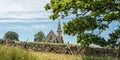 View from Fewston Reservoir toward St Andrews Church, Blubberhouses, North Yorkshire