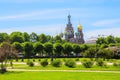 View of the Field of Mars and Church of the Savior, Saint-Peteresburg, Russia