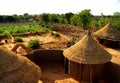 View on the fields on a organic farm in the dry north of Ghana