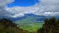 View of fields planted in the Ecuadorian mountains