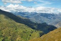 View of fields in the way to Huanuco, Peru Royalty Free Stock Photo