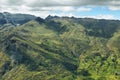 View of fields in the way to Huanuco, Peru Royalty Free Stock Photo