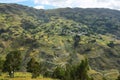 View of fields in the way to Huanuco, Peru Royalty Free Stock Photo