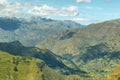 View of fields in the way to Huanuco, Peru Royalty Free Stock Photo