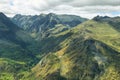 View of fields in the way to Huanuco, Peru Royalty Free Stock Photo