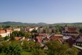Pohľad na mesto Fiľakovo z hradu Fiľakovo, Slovensko