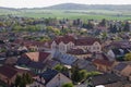 Pohľad na mesto Fiľakovo z hradu Fiľakovo, Slovensko