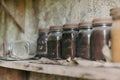 Filled Mason Jars - Abandoned Clapboard Sided House - West Virginia