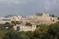 View from Filopappos hill to Acropolis, Athens Royalty Free Stock Photo