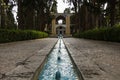 View of the Fin Garden or Fin Bagh near the persian city of Kashan. Water is one of the key elements in the persian gardens. Iran.