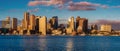 View of Financial District and Harbor in Boston, USA Royalty Free Stock Photo