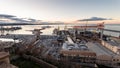 View of Fincantieri Shipyards from the Dome hill Royalty Free Stock Photo