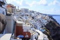 View of Fira, Santorini. Fira is the main stunning cliff-perched town on Santorini, member of the Cyclades islands, Aegean sea. Royalty Free Stock Photo