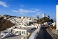 View of Fira, Santorini. Fira is the main stunning cliff-perched town on Santorini, member of the Cyclades islands, Aegean sea. Royalty Free Stock Photo