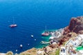 View of Fira town - Santorini island,Crete,Greece. Royalty Free Stock Photo