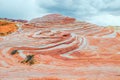 View of the Fire wave in Valley of Fire State Park.Nevada.USA Royalty Free Stock Photo